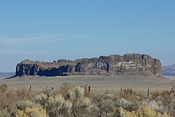 Fort Rock, as seen from the ground.