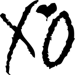 The text "XO" is roughly written and the heart tops between the letters.