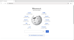 A web page from Wikipedia displayed in Google Chrome