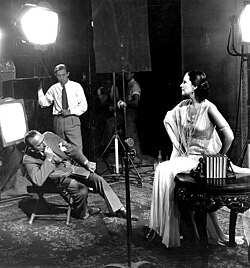 Curtiz planning how best to photograph a scene with Lil Dagover in 1932
