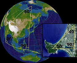On the surface of a sphere, Euclidean geometry only applies as a local approximation. For larger scales the sum of the angles of a triangle is not equal to 180°.