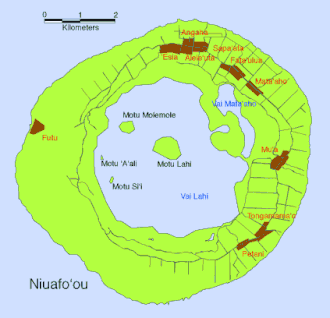 Map of Niuafoʻou Island