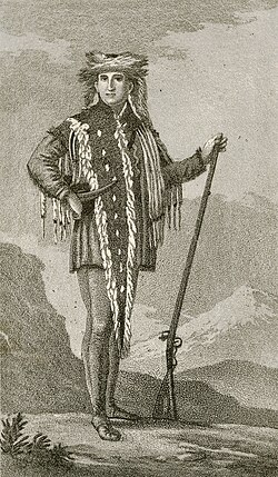 "(Meriwether) Lewis in Indian Dress (Shoshone)," published in 1816