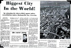 News of Jacksonville's consolidation from The Florida Times-Union