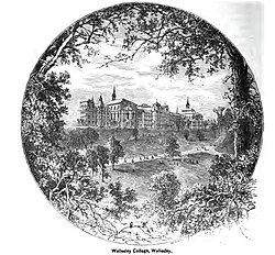 Campus of Wellesley College as it appeared c. 1880