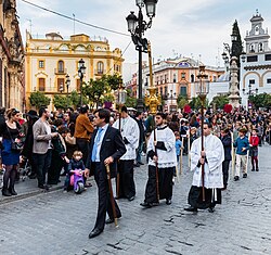Immaculate procession in Seville, Spain