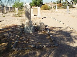 The grave of Tom Graham in the "A.O.U.W. & K of P Cemetery" section located in the Pioneer and Military Memorial Park in Phoenix