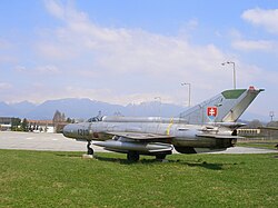 Slovak Air Force MiG-21MA on display in Liptovský Mikuláš, 2011