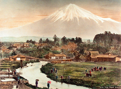 Mount Fuji from Omiya (now part of Fujinomiya), c. 1890