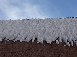 Penitentes near the summit of the Agua Negra Pass on the border between Chile and Argentina