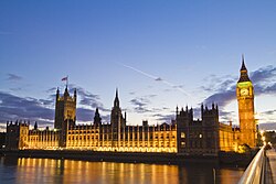 Parliament meets at the Palace of Westminster