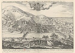 The siege of Heidelberg in 1622, in which Catholic League and Spanish forces under General Tilly captured the city from its Protestant defenders.