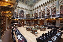 The University Library at Eötvös Loránd University, Budapest, Hungary.