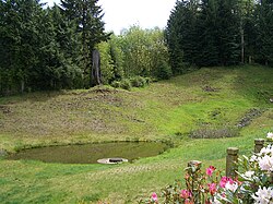 Runoff holding ponds (Uplands neighborhood of North Bend, Washington)