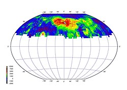 Radar topography obtained by Venera 15/16
