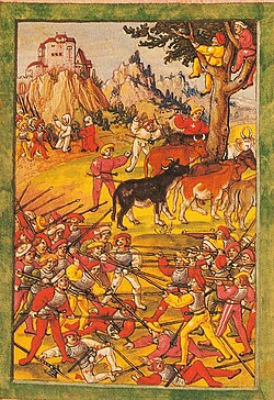 A cattle raid during the Swabian War, 1499