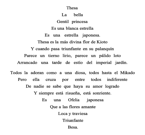 Triangulo Armonico his first calligram