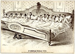 Caricature of Young's wives, published after his death