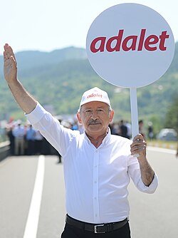 Kemal Kılıçdaroğlu during the March of Justice
