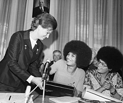 Davis and Soviet cosmonaut Valentina Tereshkova, 1972