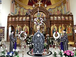 Vigil during the Service of the Royal Hours