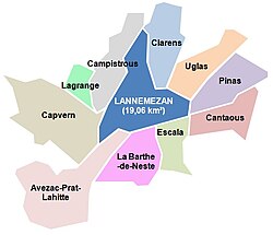 Neighbouring communes of Lannemezan