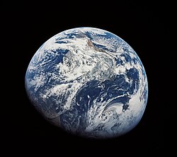 South is up in the first image of Earth taken by a person,[209] probably by Bill Anders (during the 1968 Apollo 8 mission)