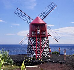 Windmill in the Azores islands, Portugal