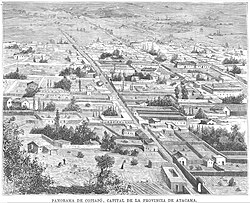 Panorama of Copiapó published in 1879 in La Ilustración Española y Americana