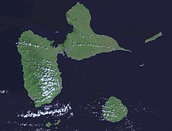 Satellite photo of Guadeloupe