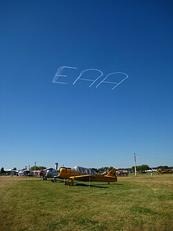 Skywriting over Oshkosh, WI during AirVenture 2008