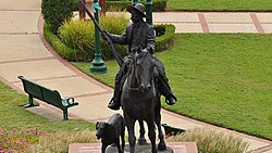 A statue dedicated to Bass Reeves in Fort Smith, Arkansas