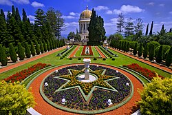 The Baháʼí gardens in Haifa, Israel