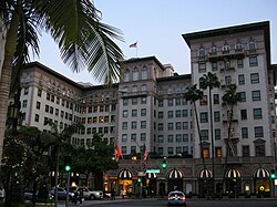 Beverly Wilshire Hotel, built in 1922 on Wilshire Boulevard