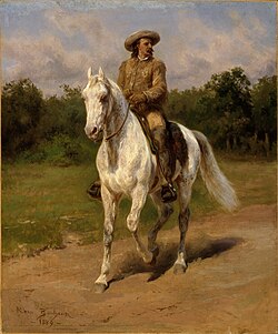 Portrait at Horse of Col. William F. Cody. Painting by Rosa Bonheur, 1889.