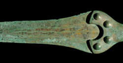 Detail of one of the swords buried with the Nebra disc