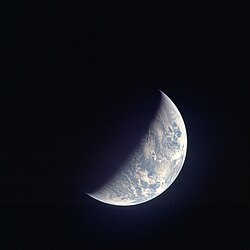 View of Earth taken en route to the Moon
