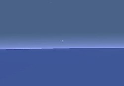 Triton in the sky of Neptune (simulated view)