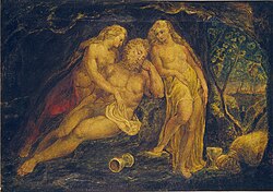 Blake's Lot and His Daughters, Huntington Library, c. 1800