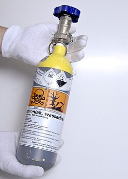 Liquid ammonia bottle
