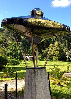 A UFO monument in Tenjo, Colombia.