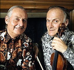 Stéphane Grappelli (left) with Menuhin in 1976