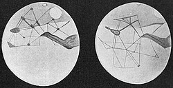 Percival Lowell depicted Mars as a dry but Earth-like planet and habitable for an extraterrestrial civilisation.