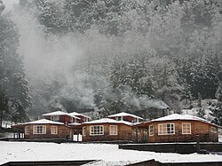 Maritime influence makes some southern Andean valleys prone to snowfalls in winter such as in Curarrehue in the picture.