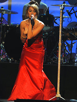 Cyrus performing at the Verizon Center in Washington, D.C. on January 19, 2009