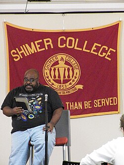 Banned Books Week reading of Black Boy at Shimer College in 2013