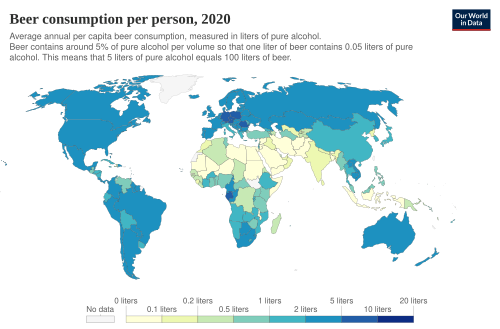 Beer consumption per person