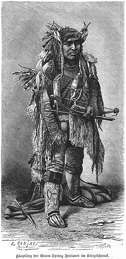 Lower Chinook chief from Warm Spring reservation (1886).