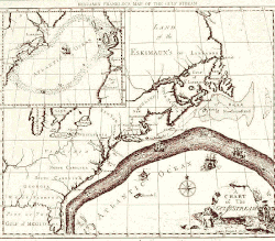 Benjamin Franklin's 1770 map of the Gulf Stream