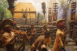The Religion, Hawaiian Islands, Northern Polynesia diorama in the Oceania exhibit at the Milwaukee Public Museum